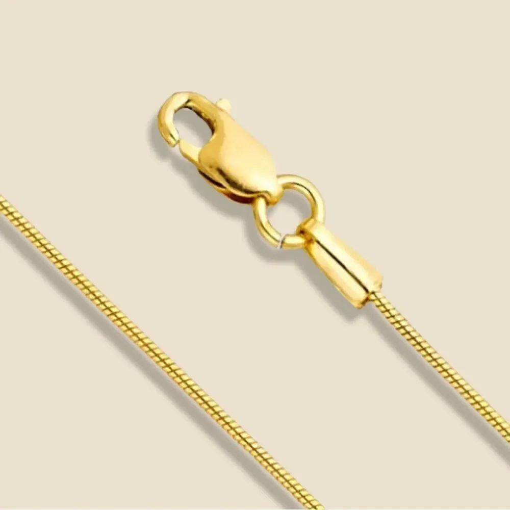 14k Solid Gold  Snake Chain Necklace | 0.7 mm Thickness  | 20” Long | Birthday |